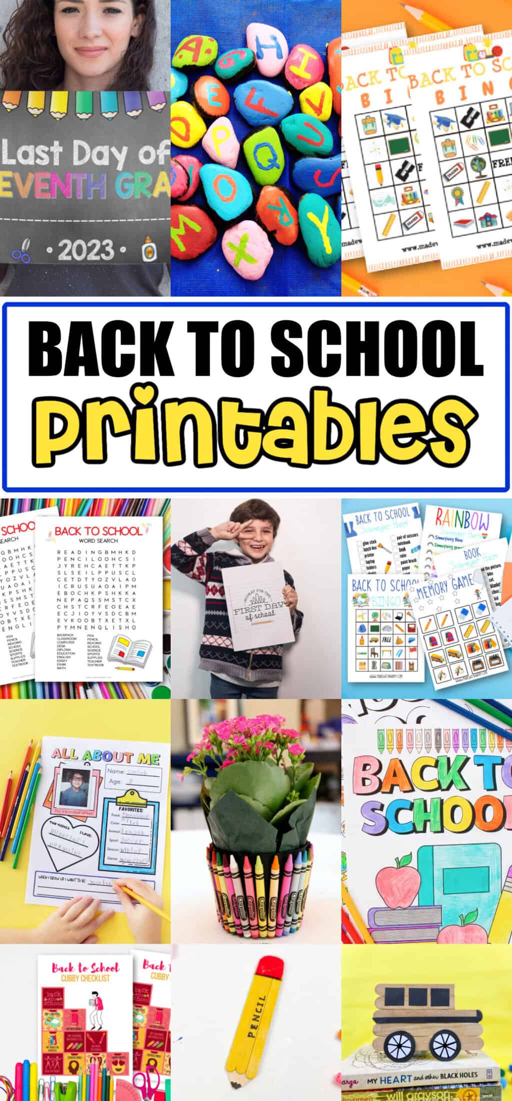 first day of school printables