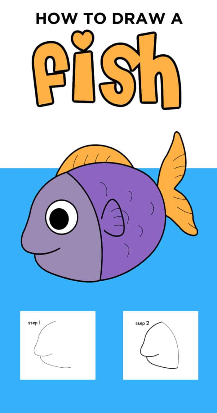 Fish drawing for beginners  How to draw fish step by step