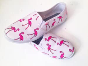 DIY Flamingo Shoes - Made with HAPPY - Fun Summer DIYs