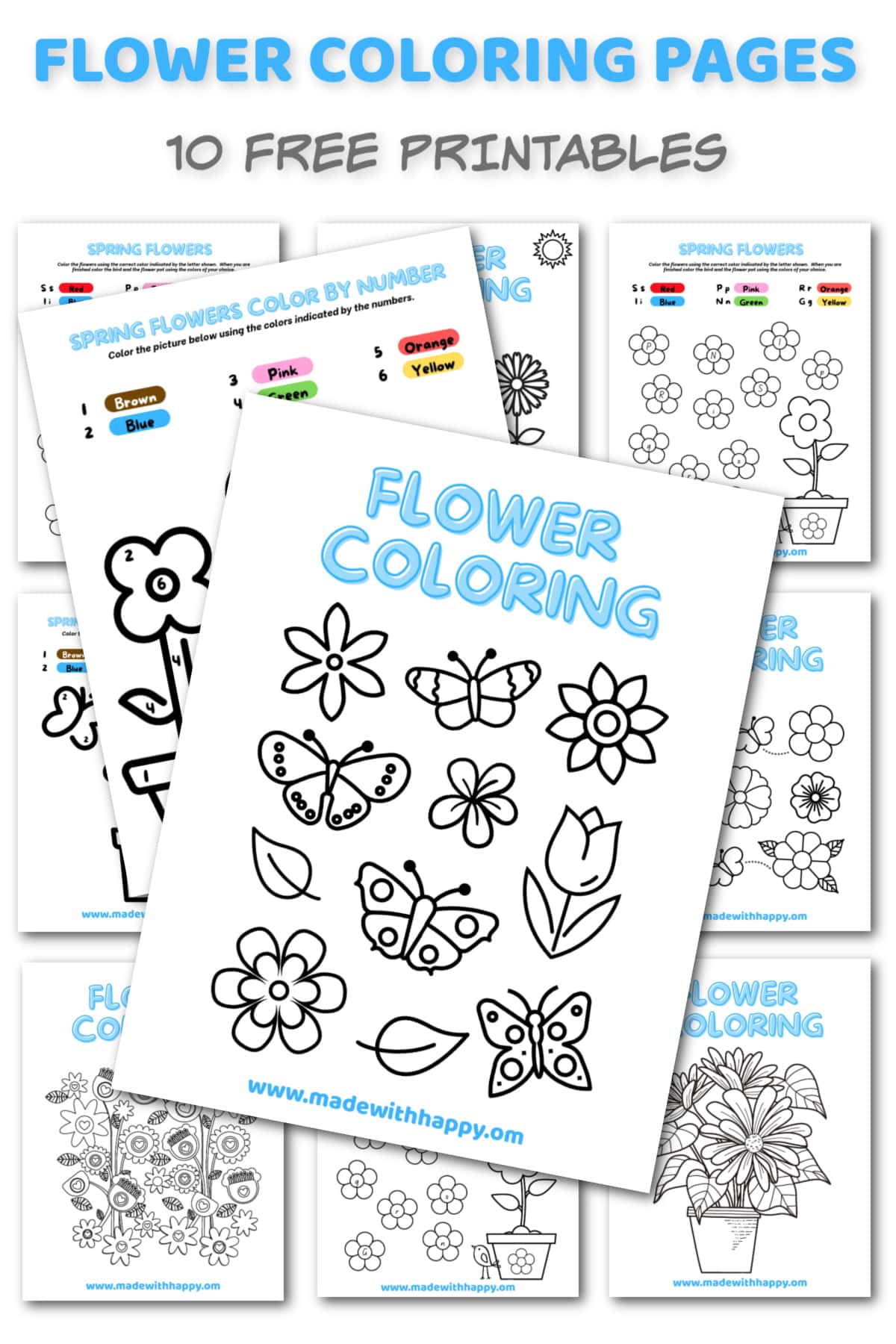 flower coloring pages for kids