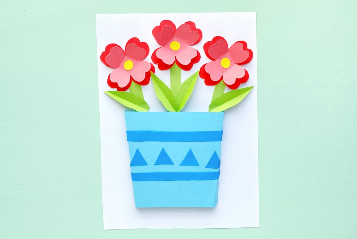 flower pop up card craft