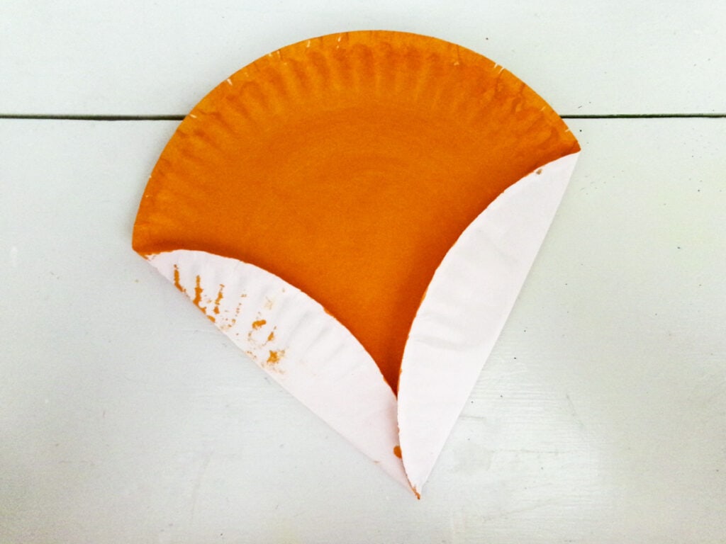 Easy Paper Plate Fox Craft For Kids Made with HAPPY