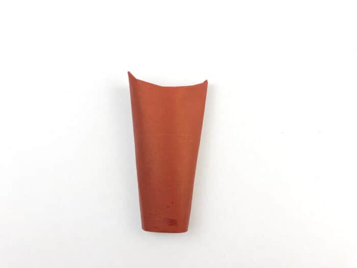 folded top cone creates two pointed side