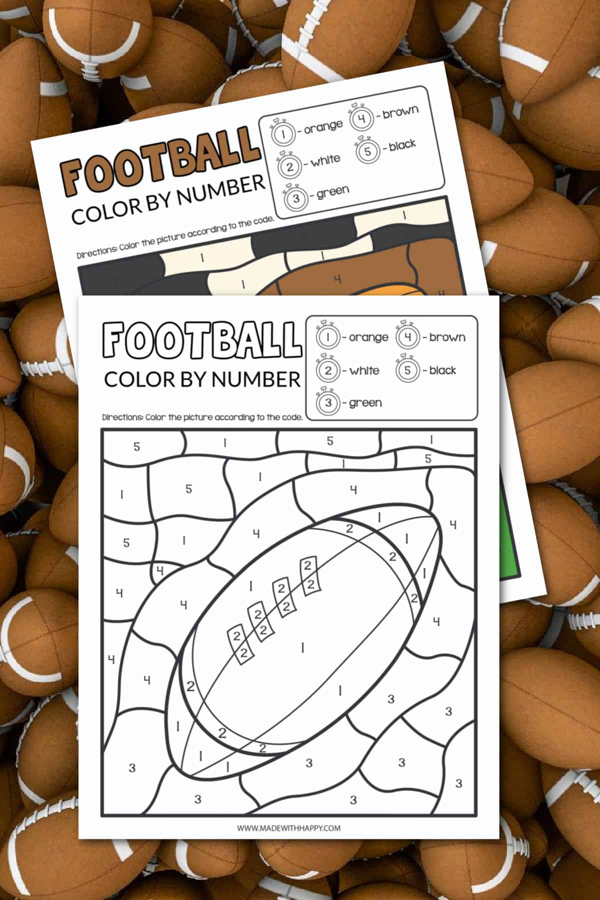 football color by number