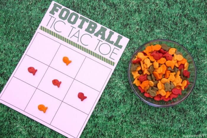 Printable Kids Football Games | Football Fun with Kids | Football Bingo Printables | Football TIC-TAC-TOE | How to make a paper football | www.madewithHAPPY.com
