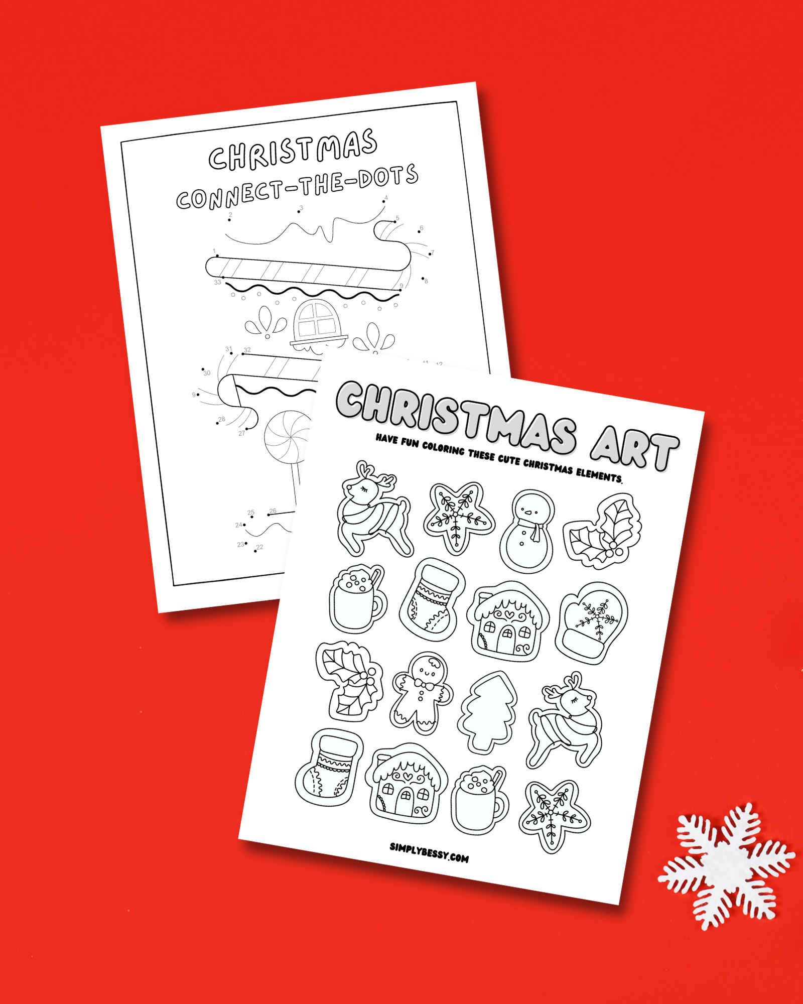 free christmas activity and coloring book for kids