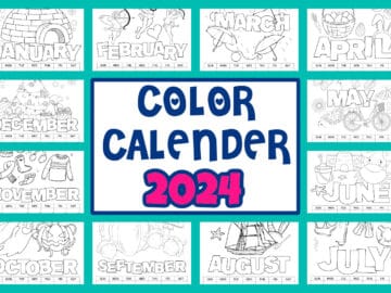 free printable coloring calendar 2024