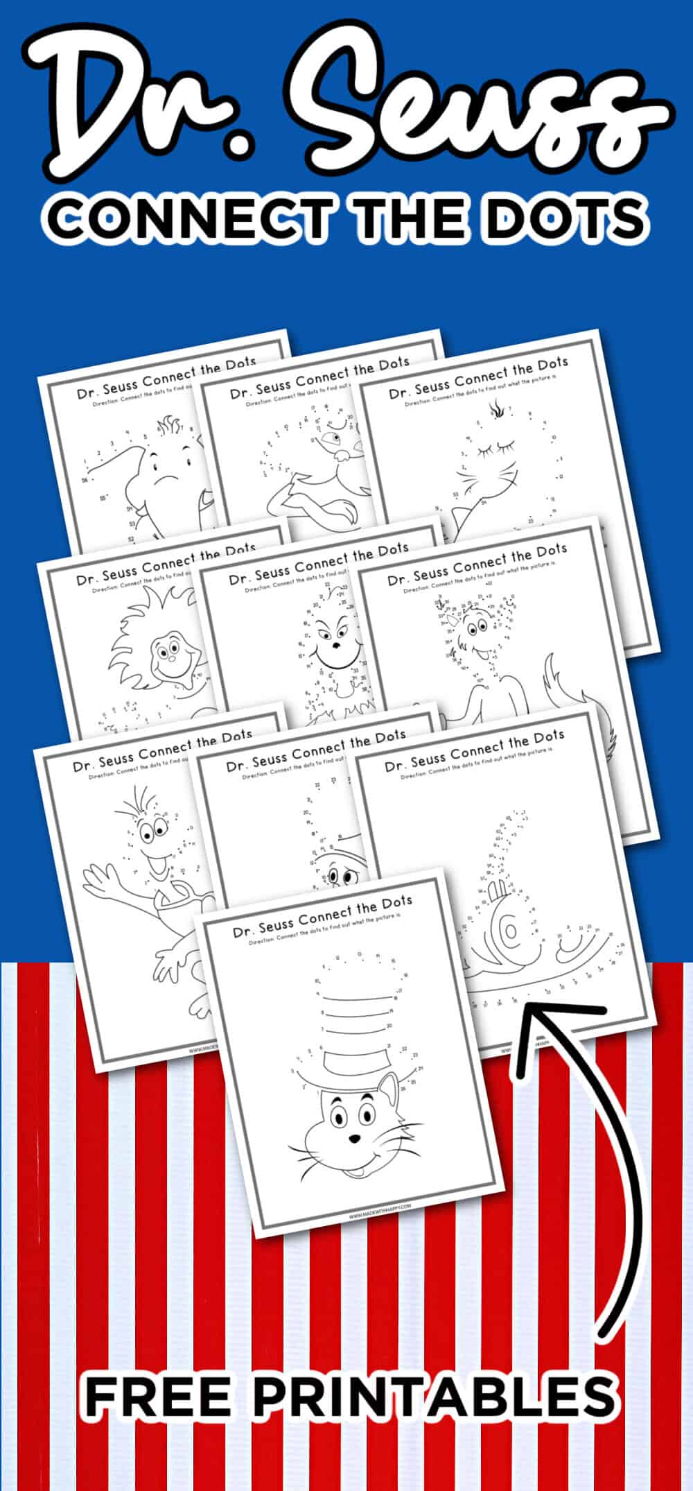 Free Printable Dr. Seuss Connect the Dots - Made with HAPPY