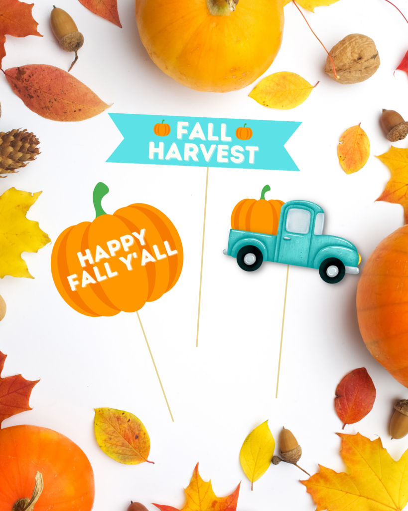 free printable fall festival party pack photo photo props