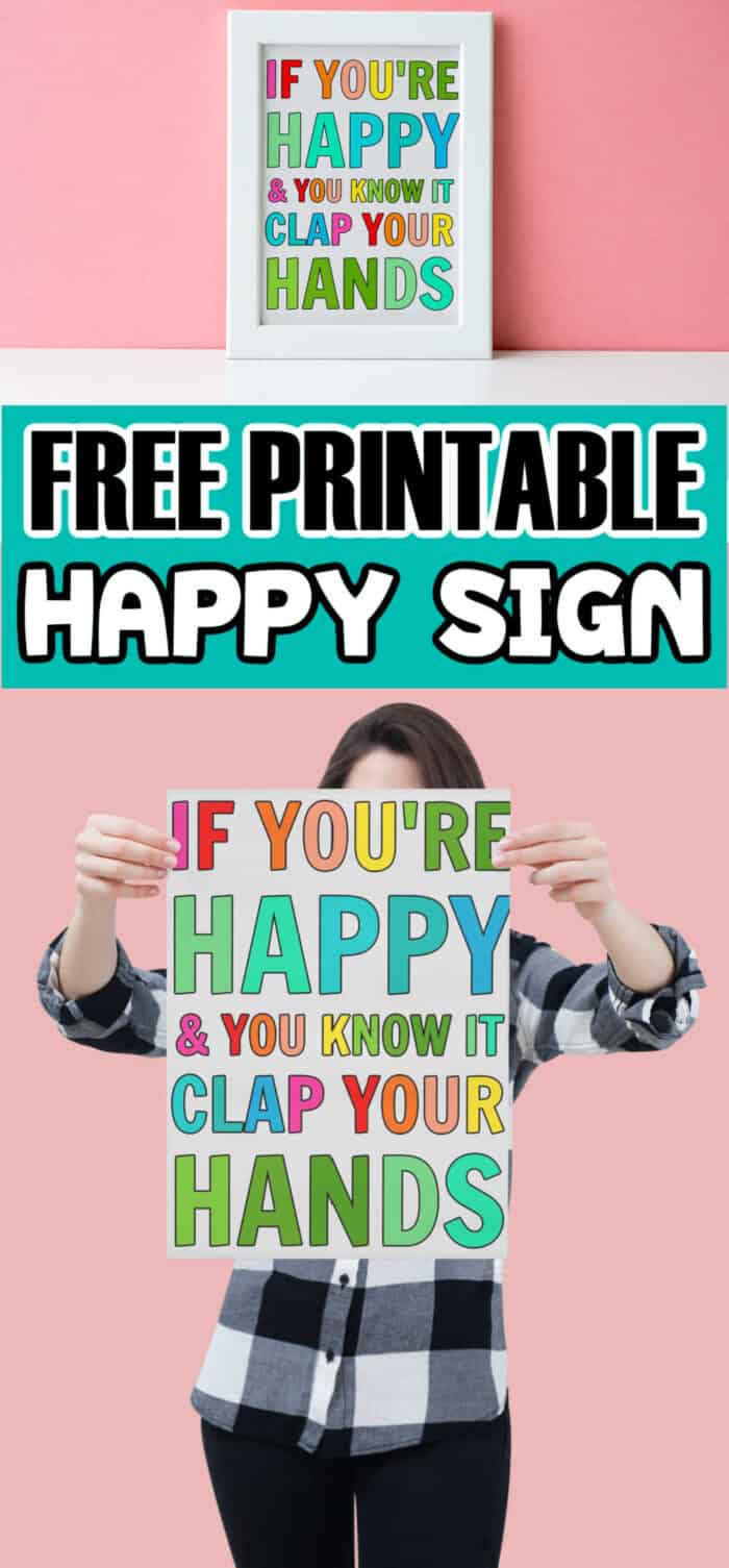 free printable happy sign