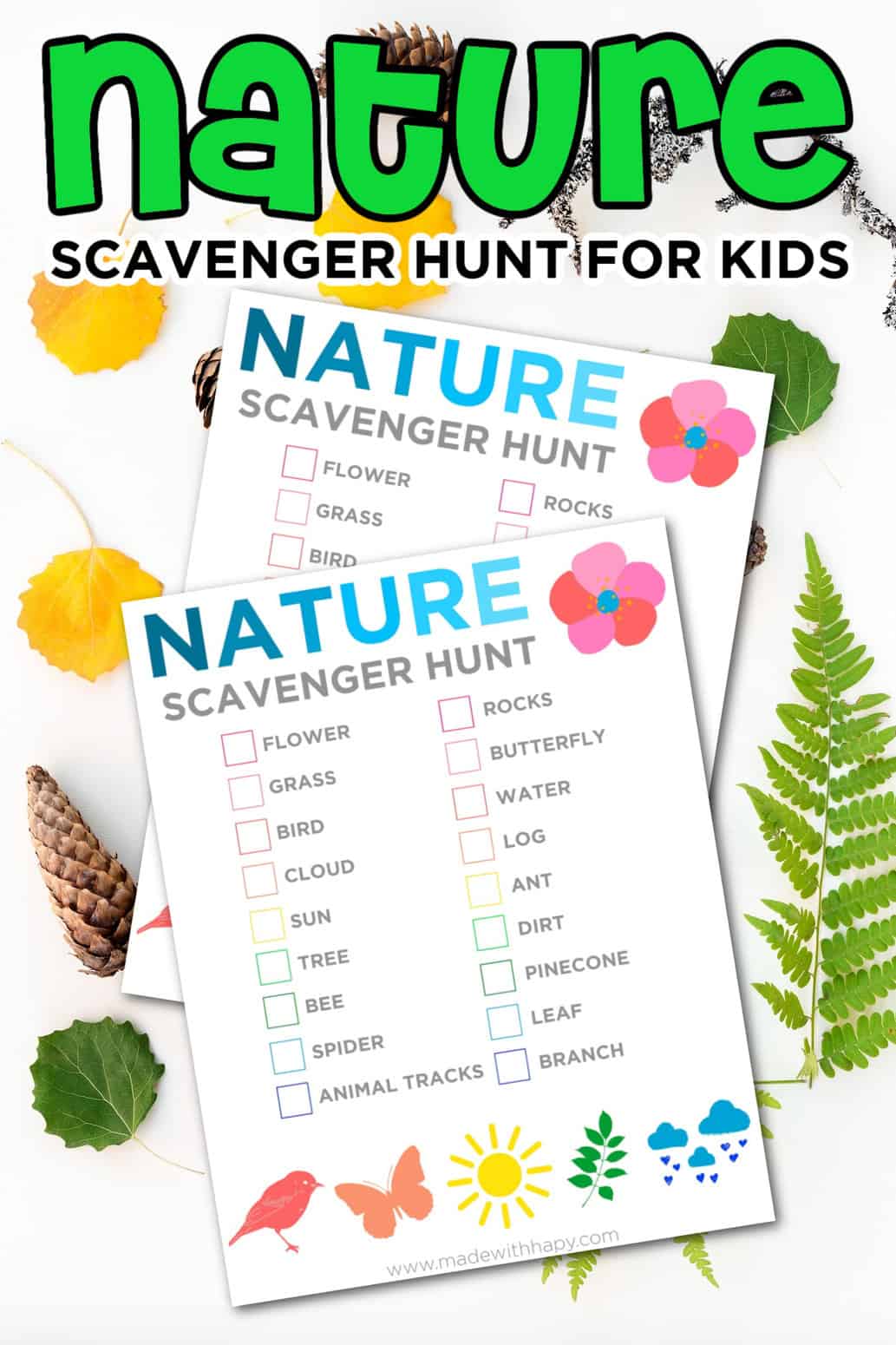free printable outdoor scavenger hunt