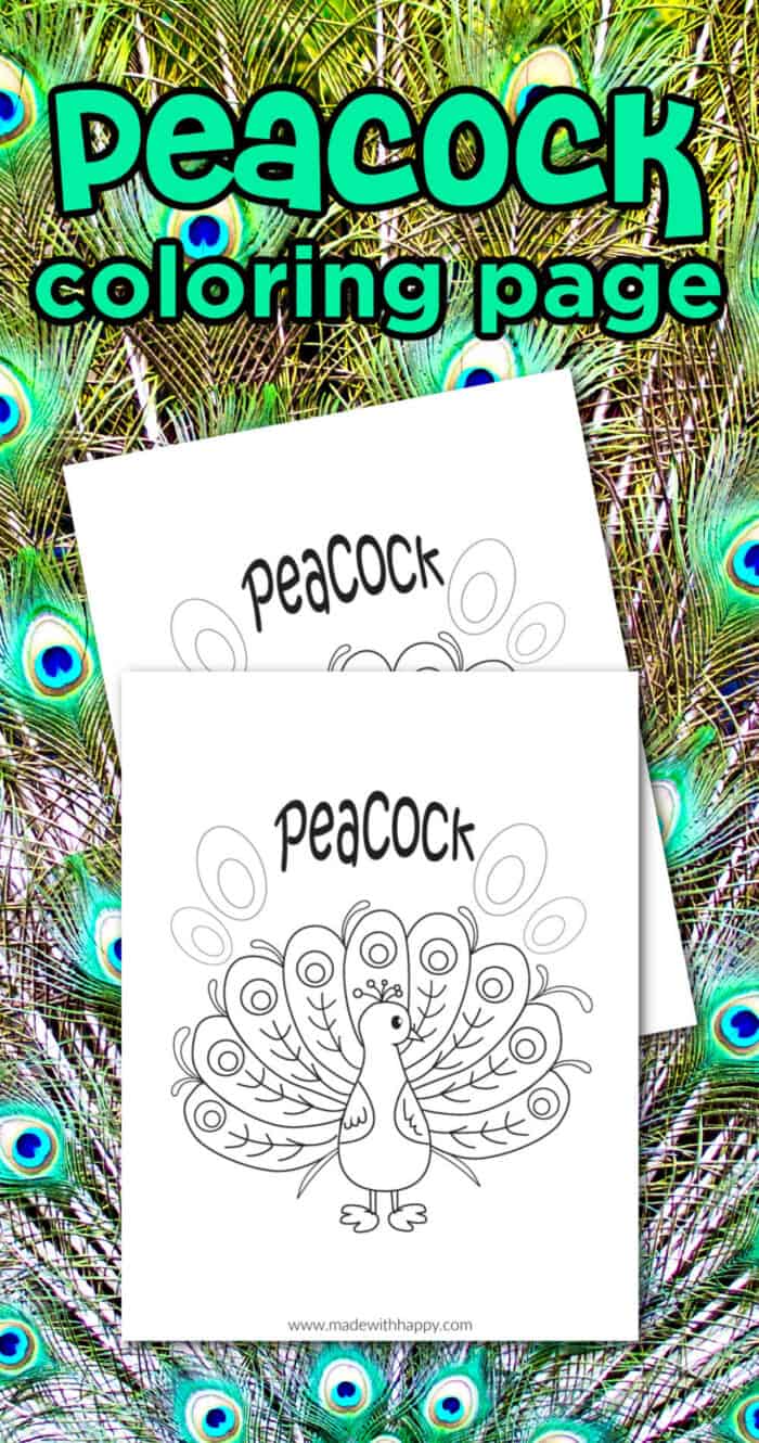 Free printable Peacock Coloring Pages