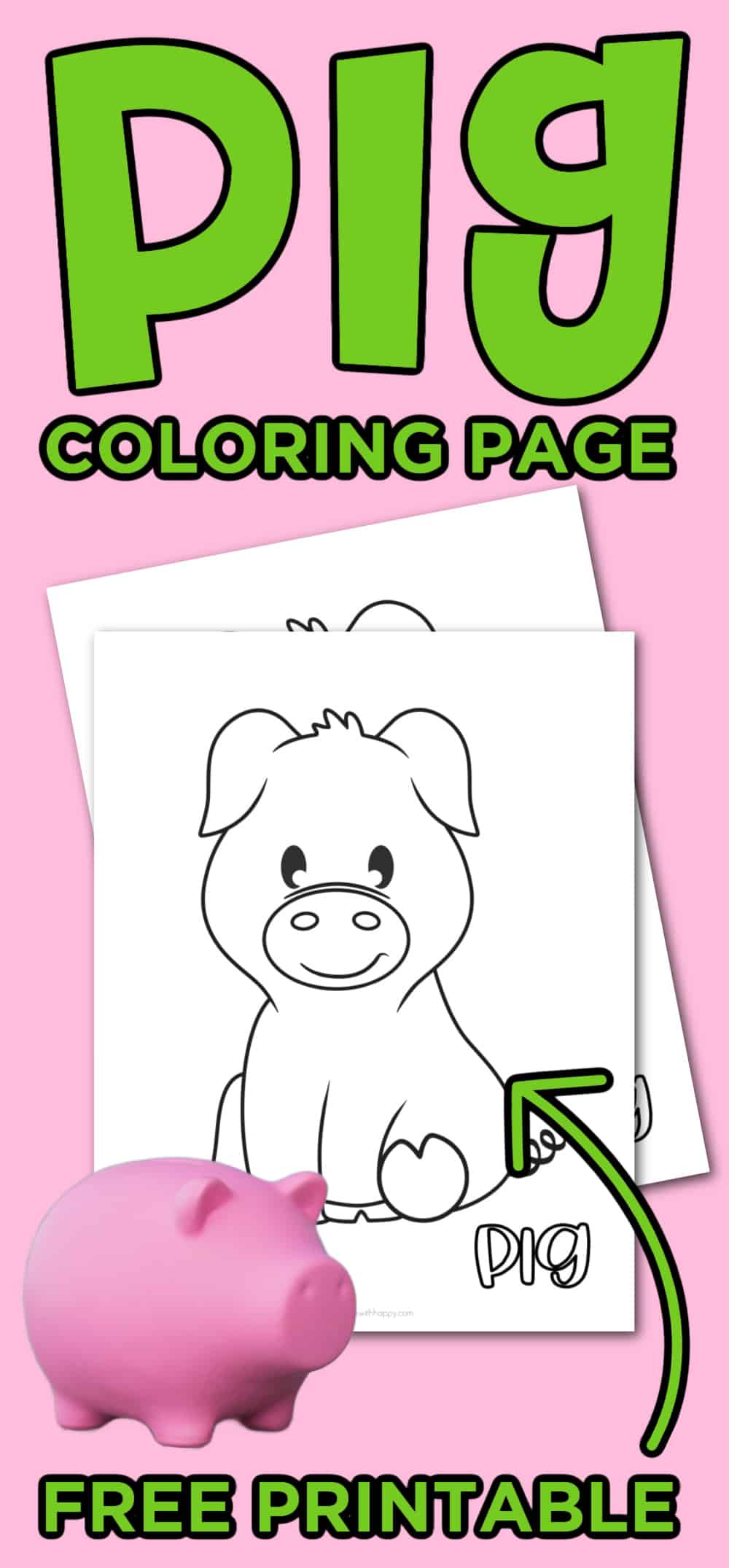 free printable pig coloring page