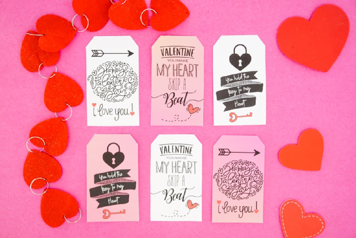 free printable valentine tags