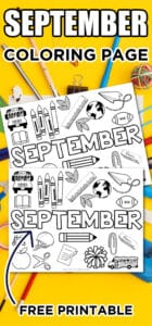 September Coloring Page - Free Monthly Coloring Pages For Kids