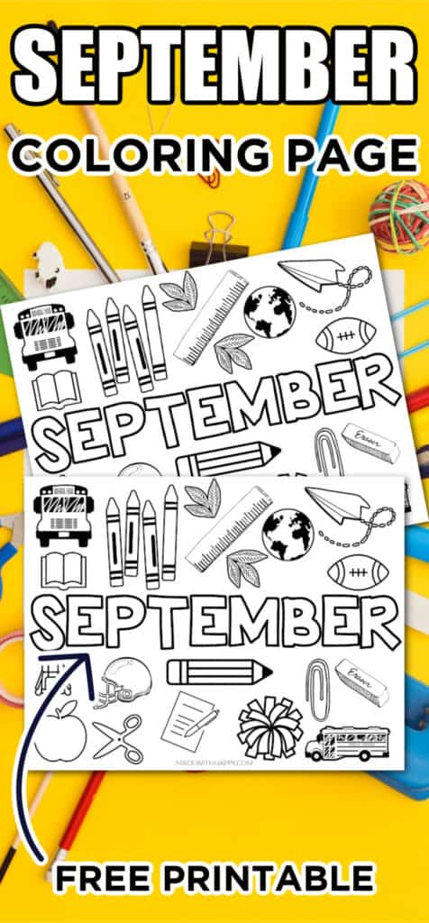 September Coloring Page - Free Monthly Coloring Pages For Kids