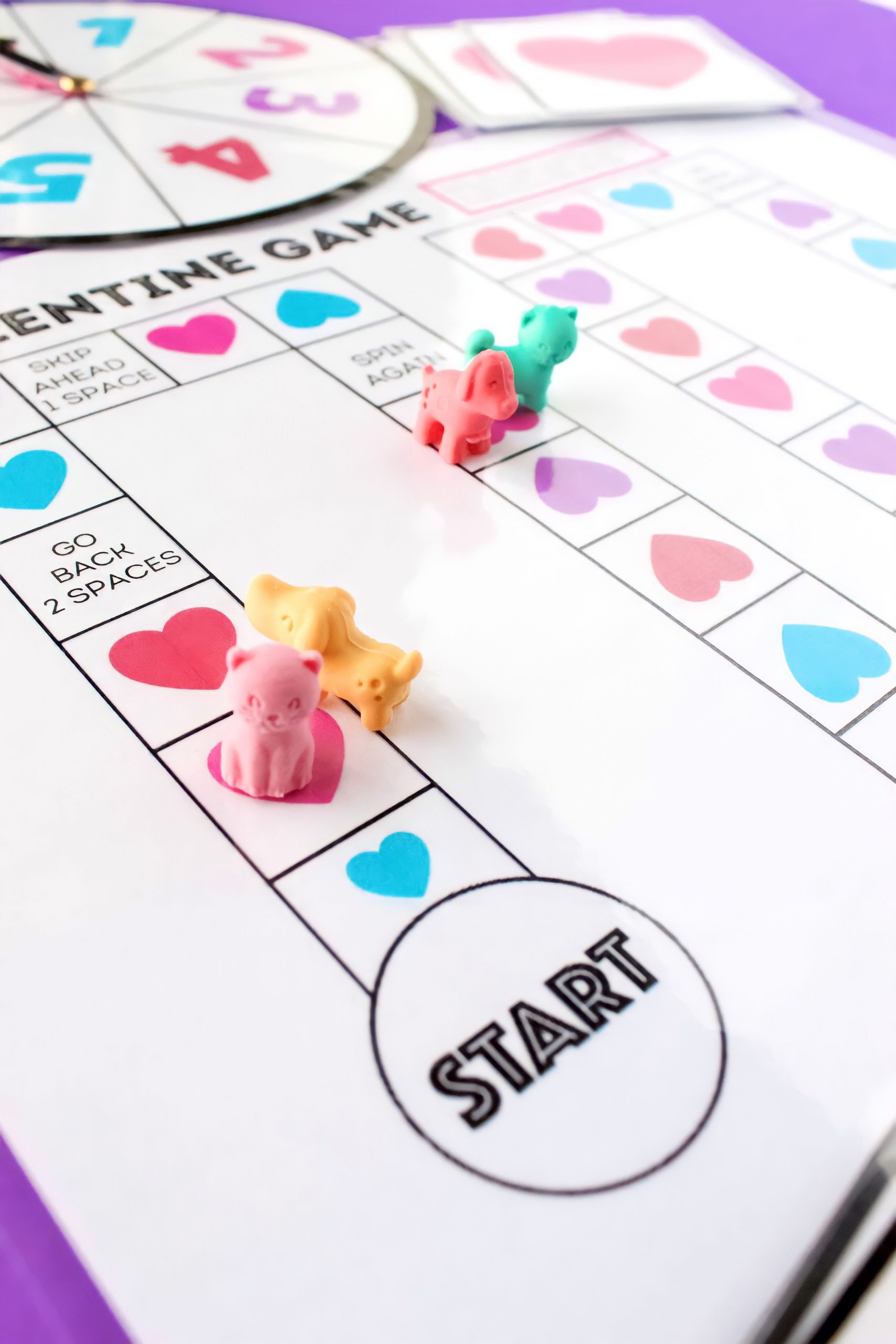 valentine board game pieces