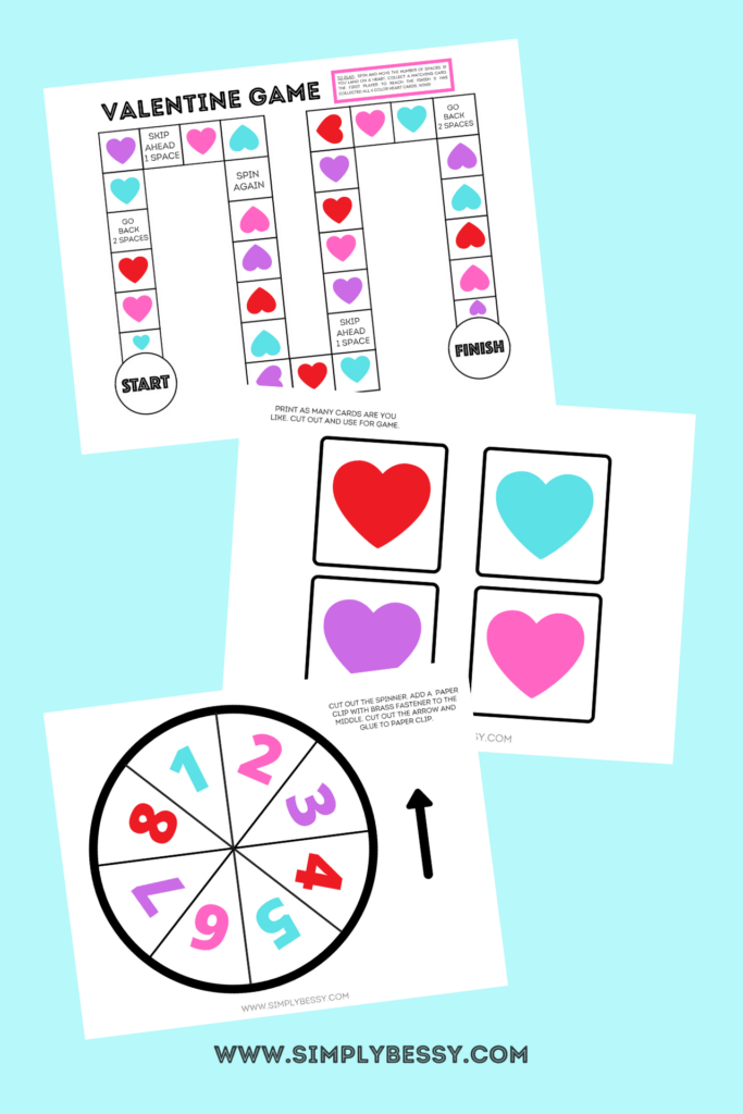 free printable valentine board game pdf