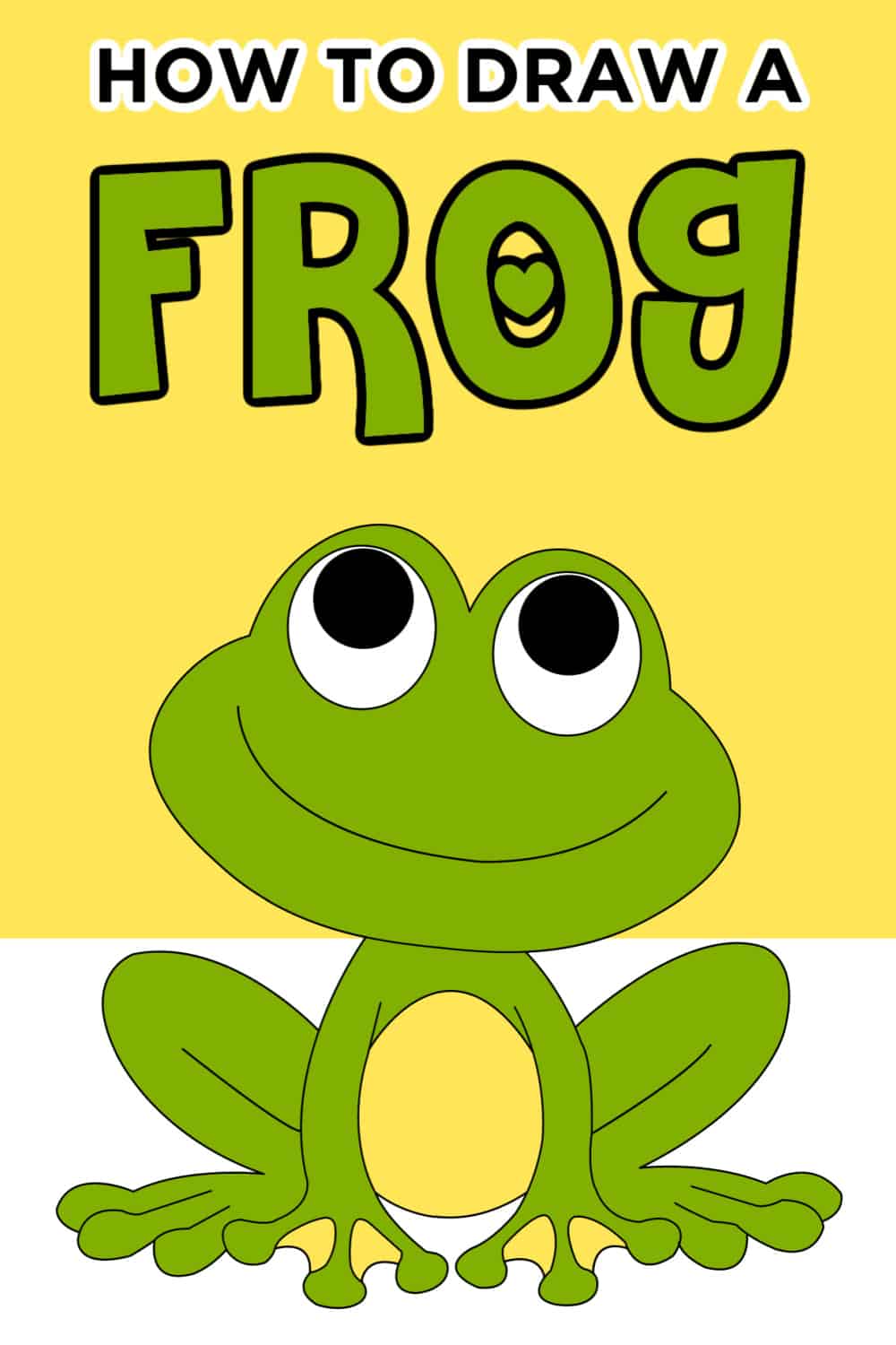 How To Draw Cartoons: Frog | Frog drawing, Easy drawings, Rock painting  ideas easy