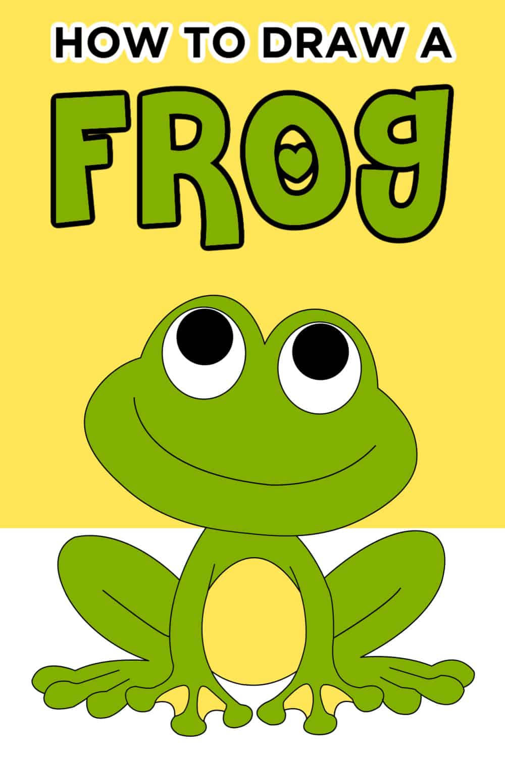 how to draw a frog step by step for kids easy