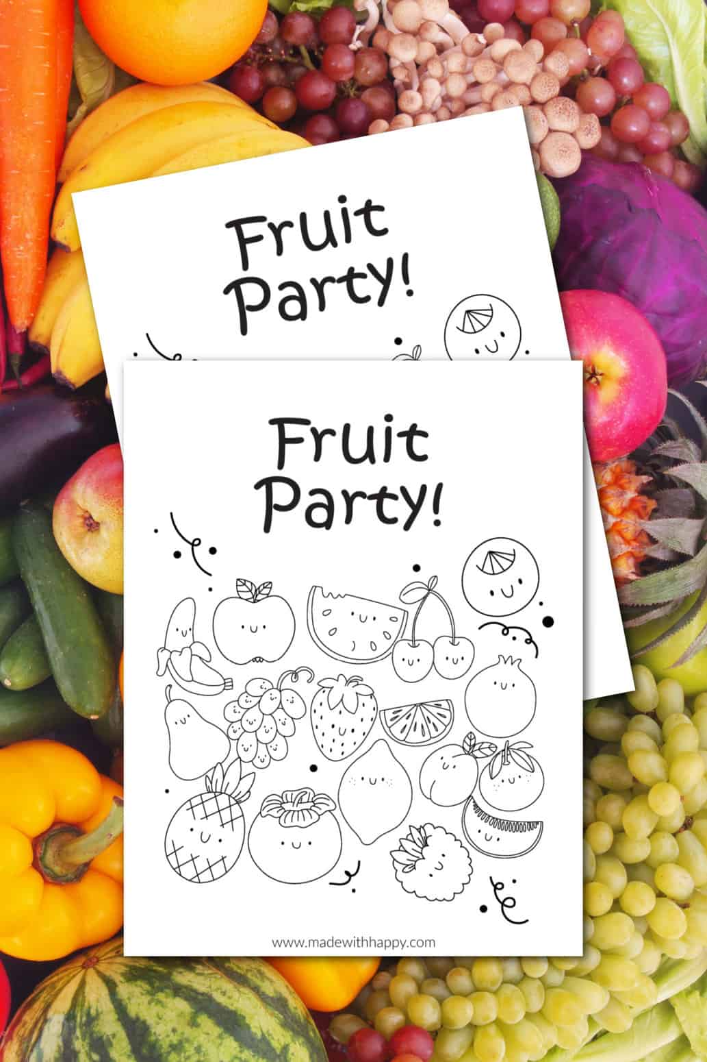 fruit coloring pages