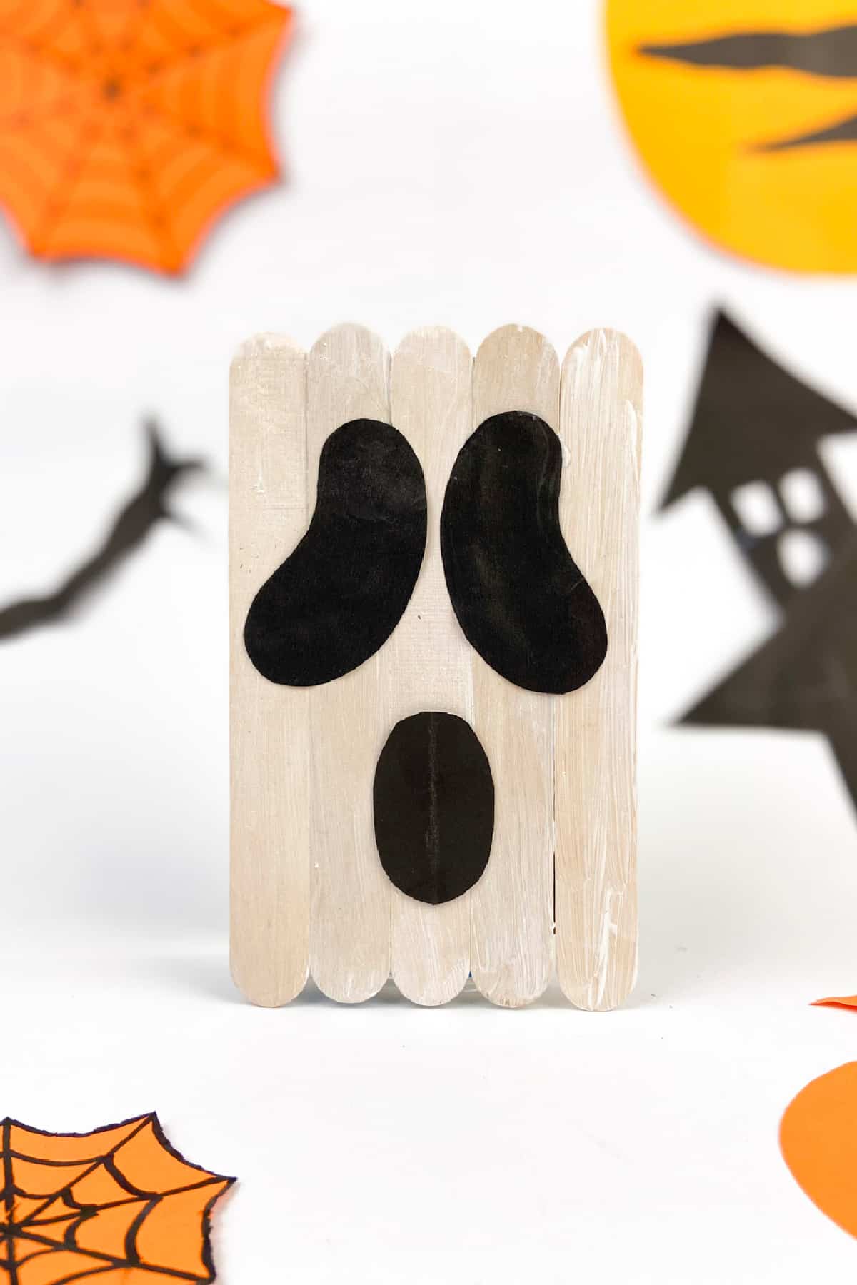 ghost popsicle stick craft