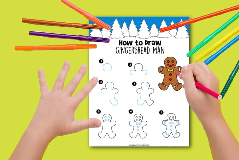 gingerbread men drawings