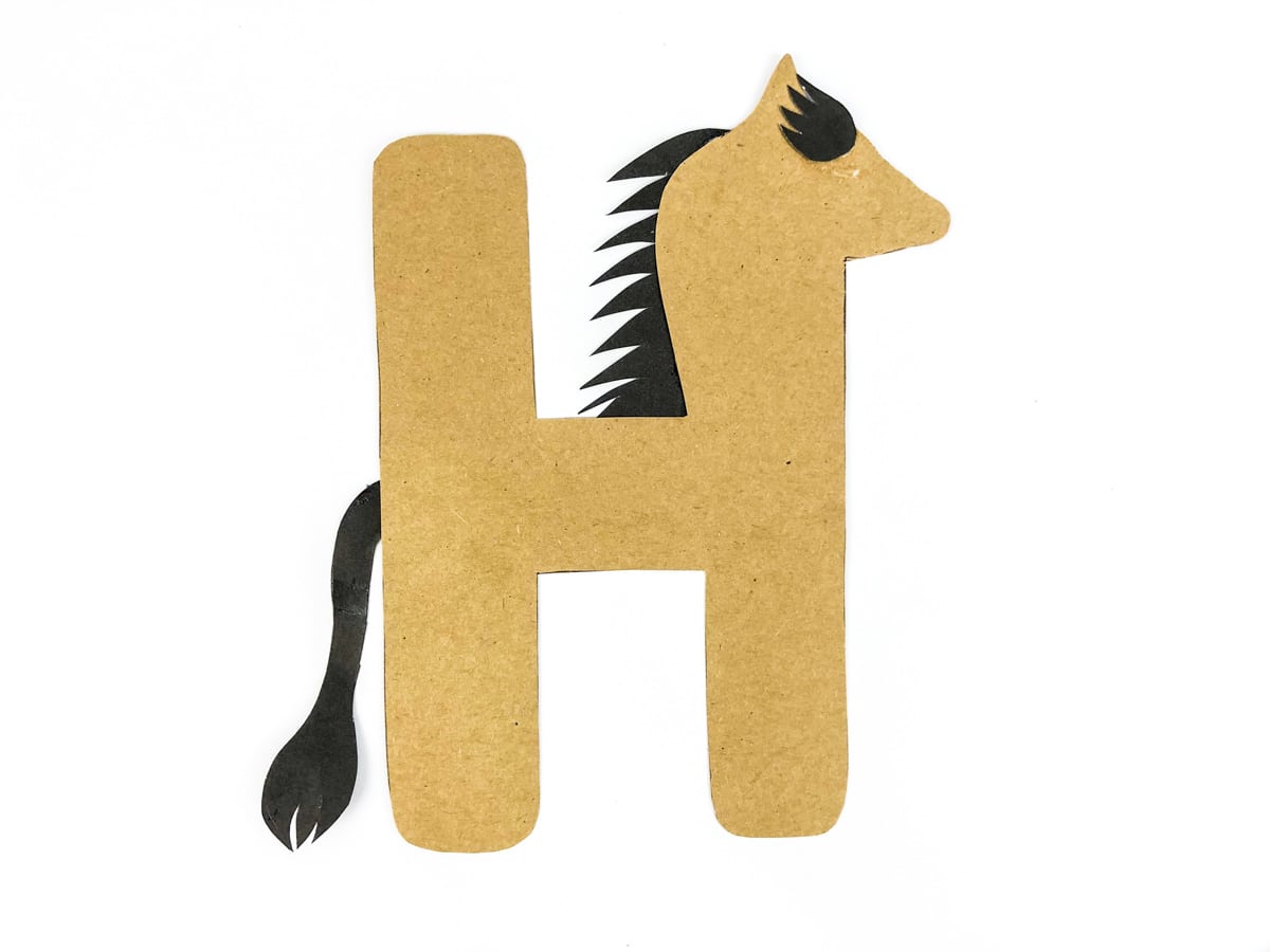 glue paper horse craft together