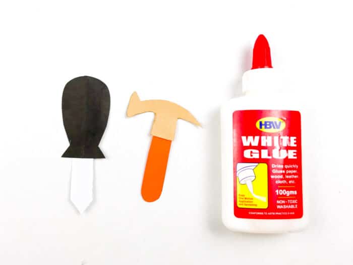 glue paper tools together