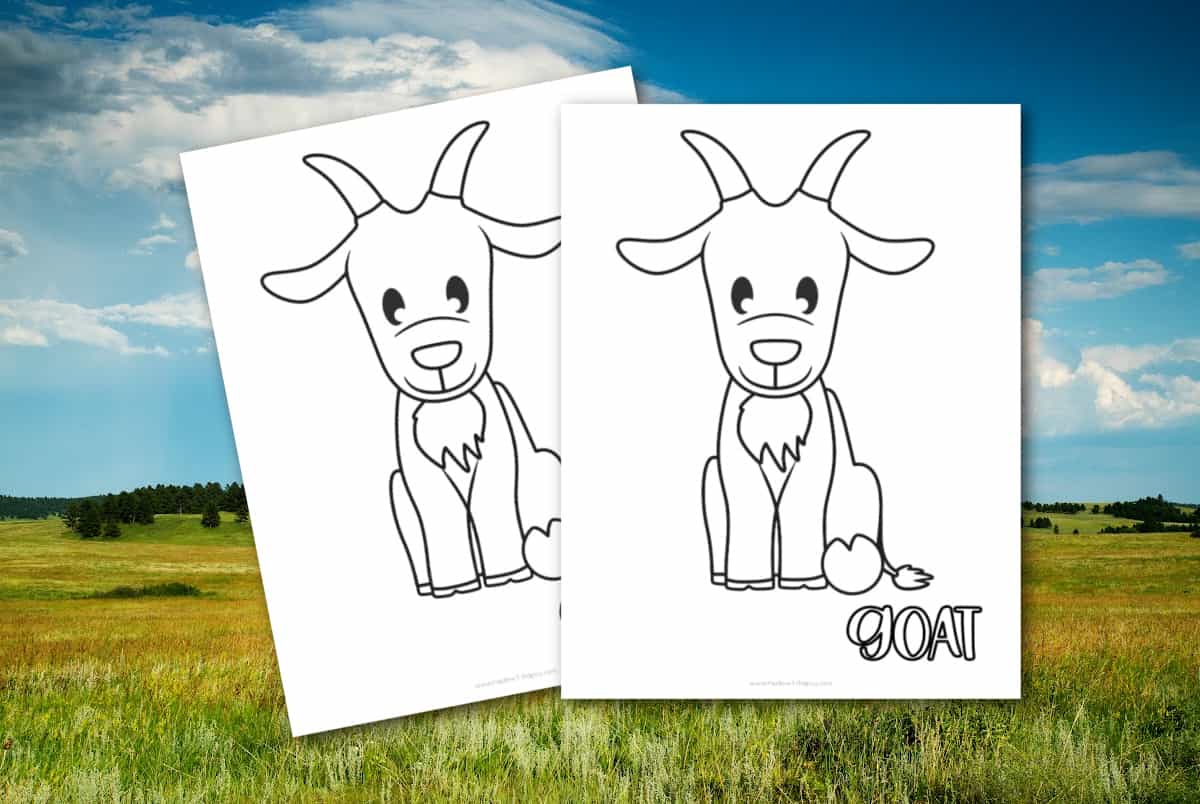 goat coloring page