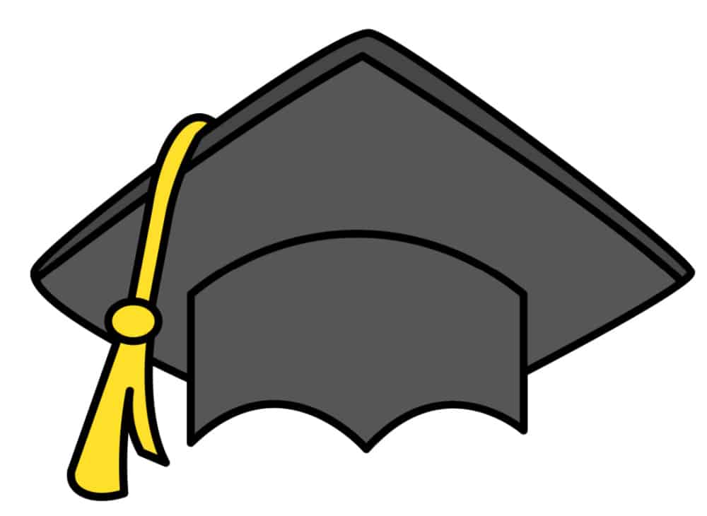 Graduation Cap Drawing Colored