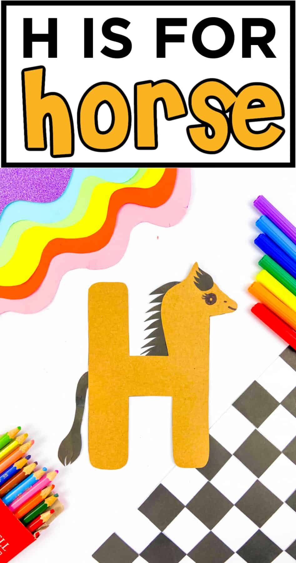h is for horse printable