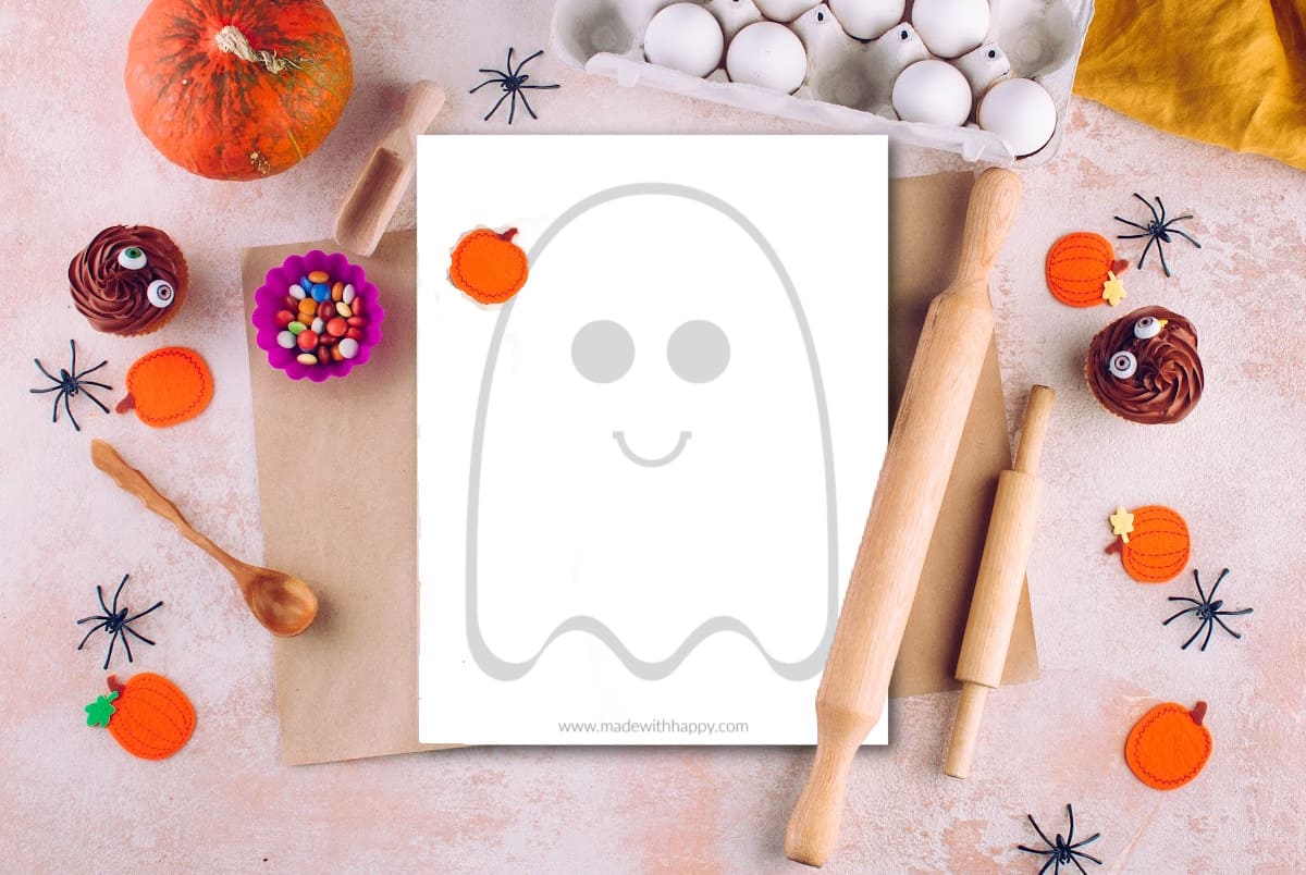 halloween frost board ghost template
