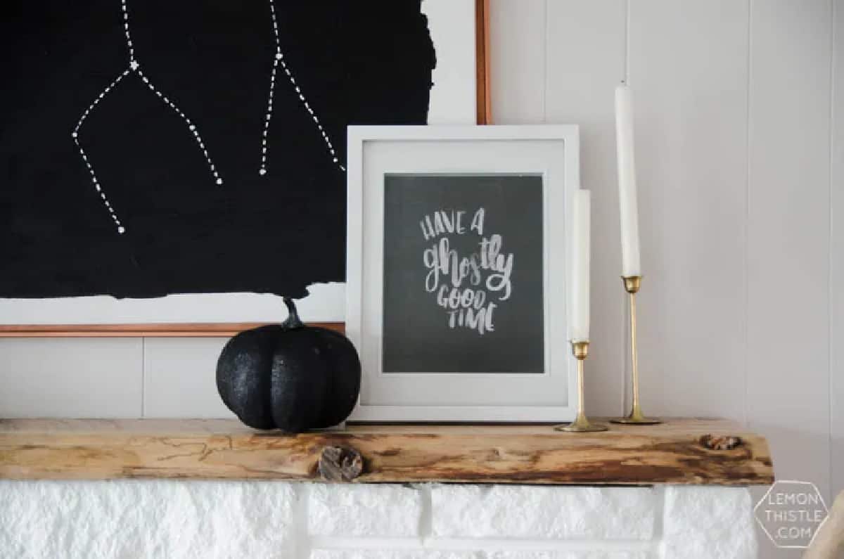 Hand Lettered Halloween Ghost