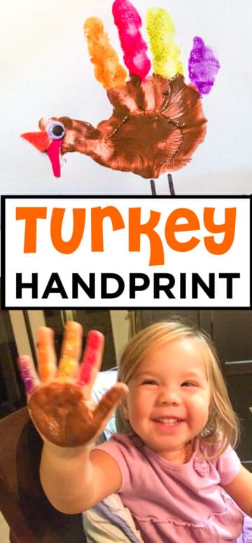 Cute Thanksgiving Turkey Handprint Craft For Kids - Made with HAPPY