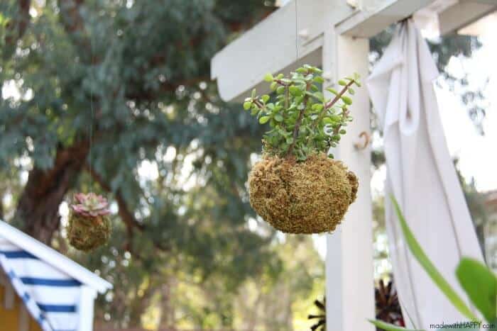 DIY String Garden | Floating Plant Balls | Modern Gardens | Hanging Plants | www.madewithHAPPY.com