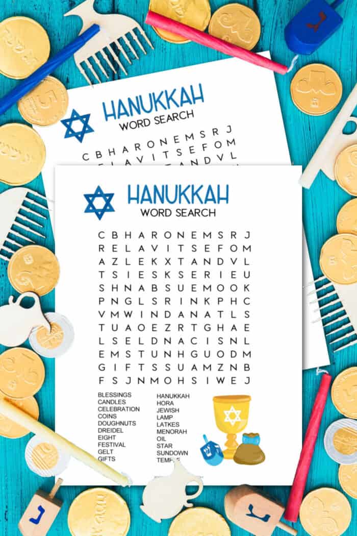 Hanukkah Word Search Free Printable
