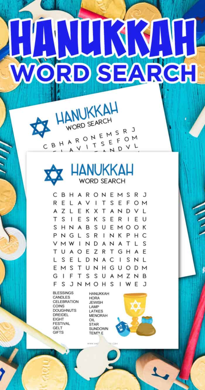 Hanukkah Word Search Printable