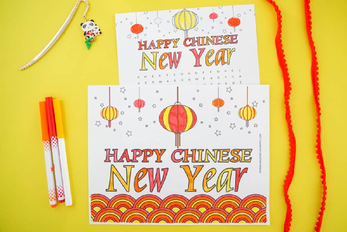happy chinese new year activity sheets