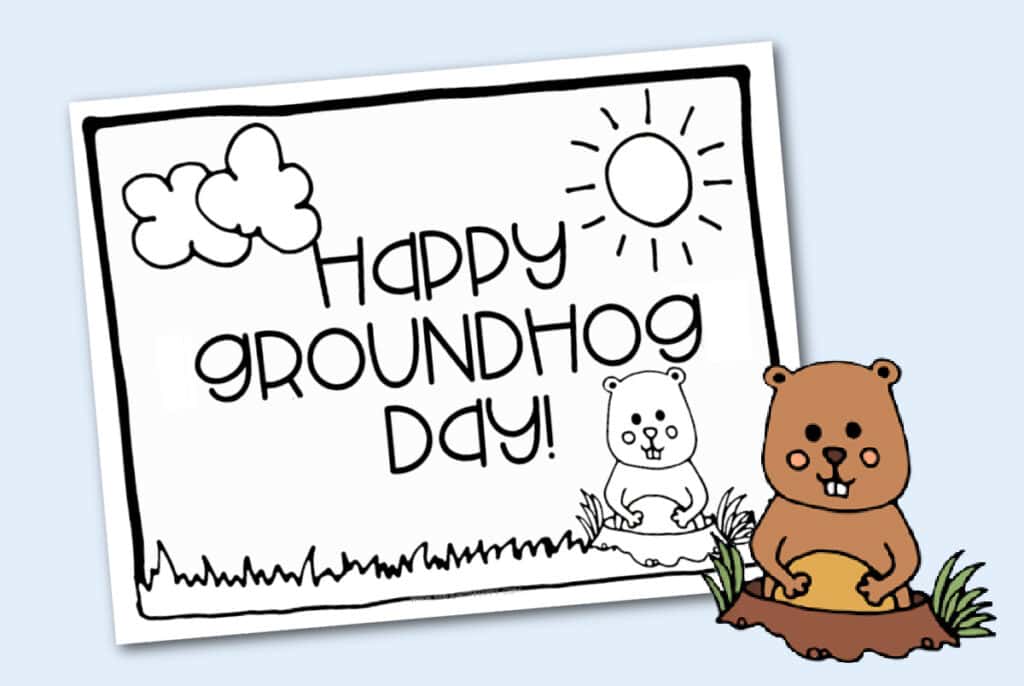 FREE Groundhog Day Worksheets For Kids - Made with HAPPY