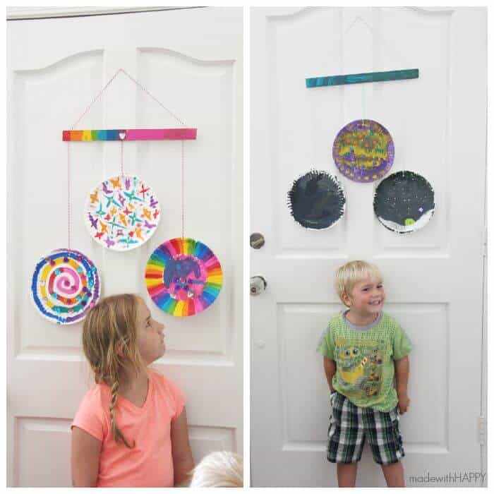 Paper Plate Wind Sock | Kids Paper Plate Crafts | Kids Activity Ideas | www.madewithHAPPY.com