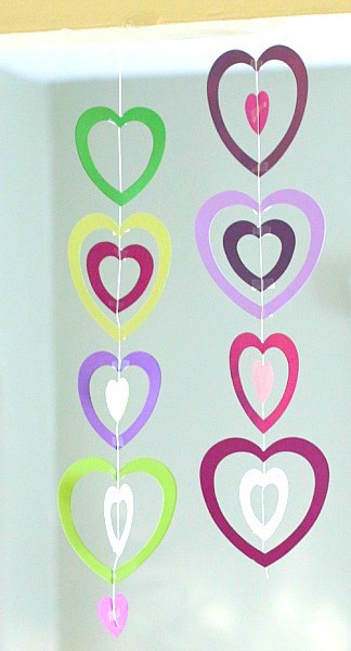 Paper Heart Mobile