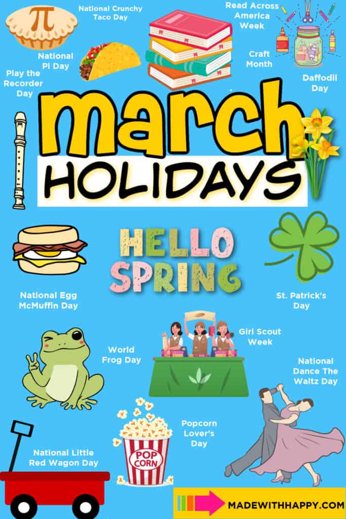 March Holidays - Made with HAPPY