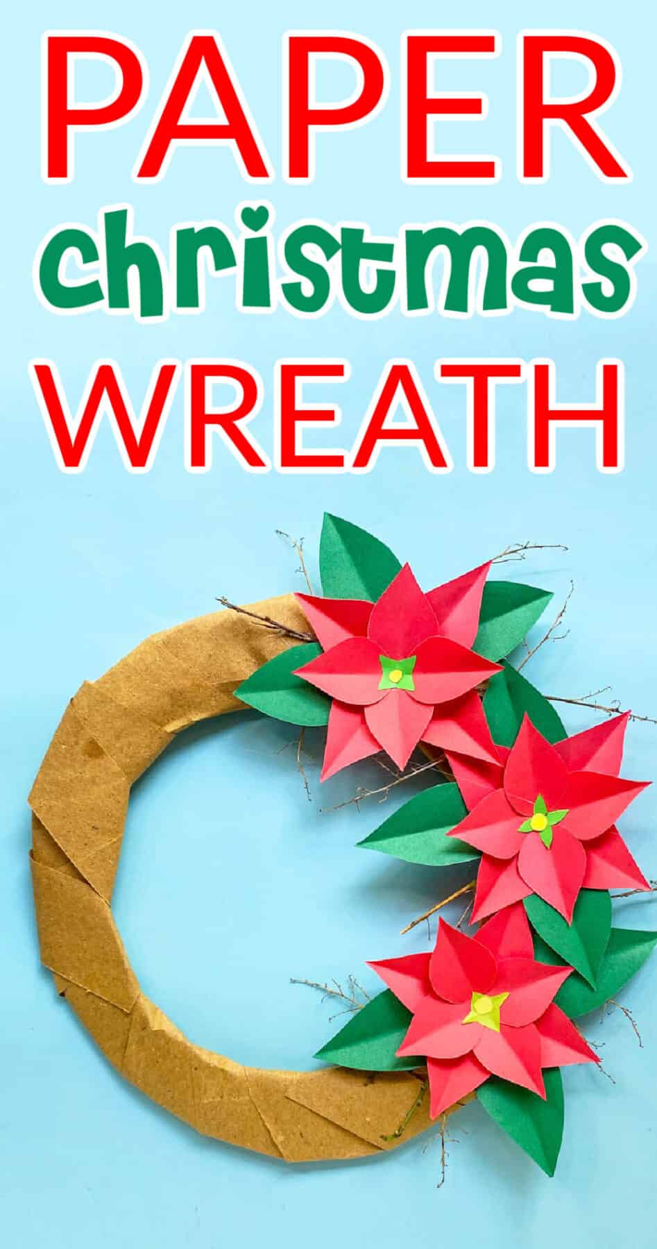 homemade paper christmas wreath