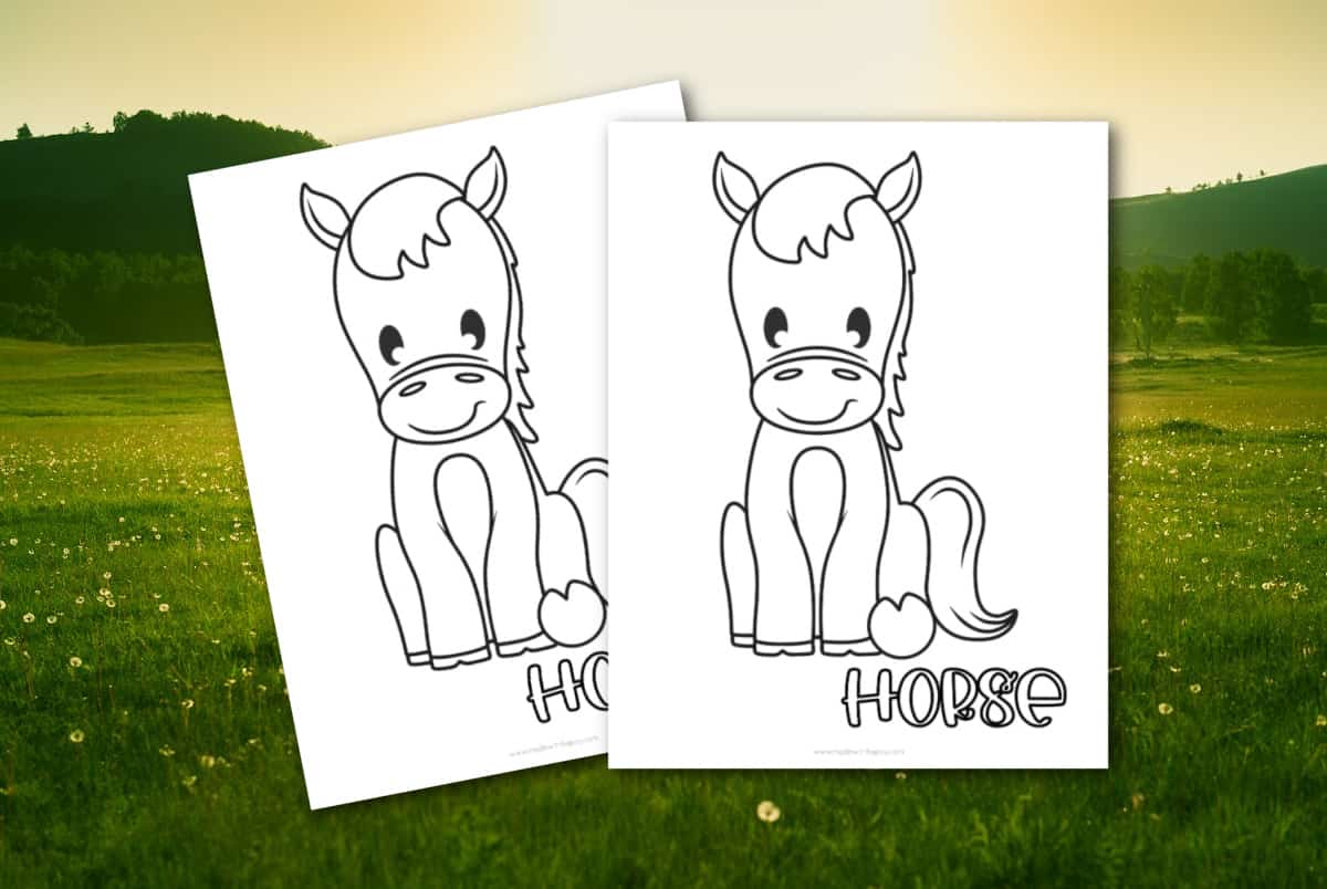 horse coloring page