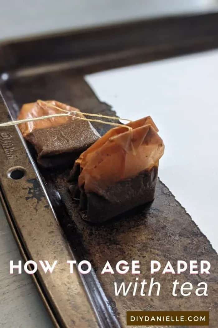 how to age paper with tea