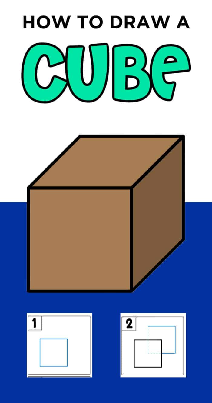 how to draw a 3d cube