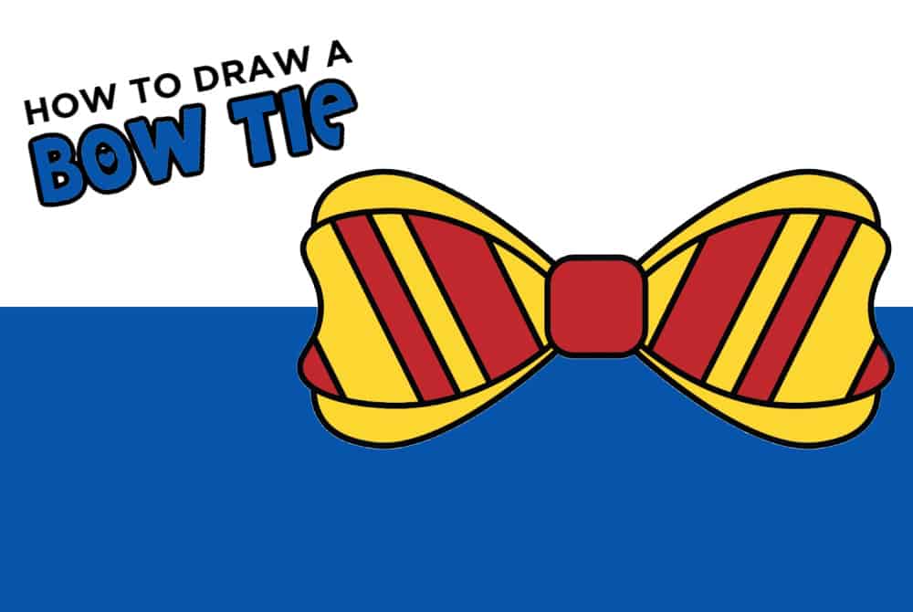how to draw a bow tie