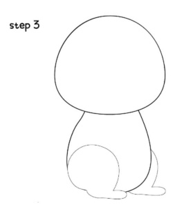 how to draw a bunny step 3
