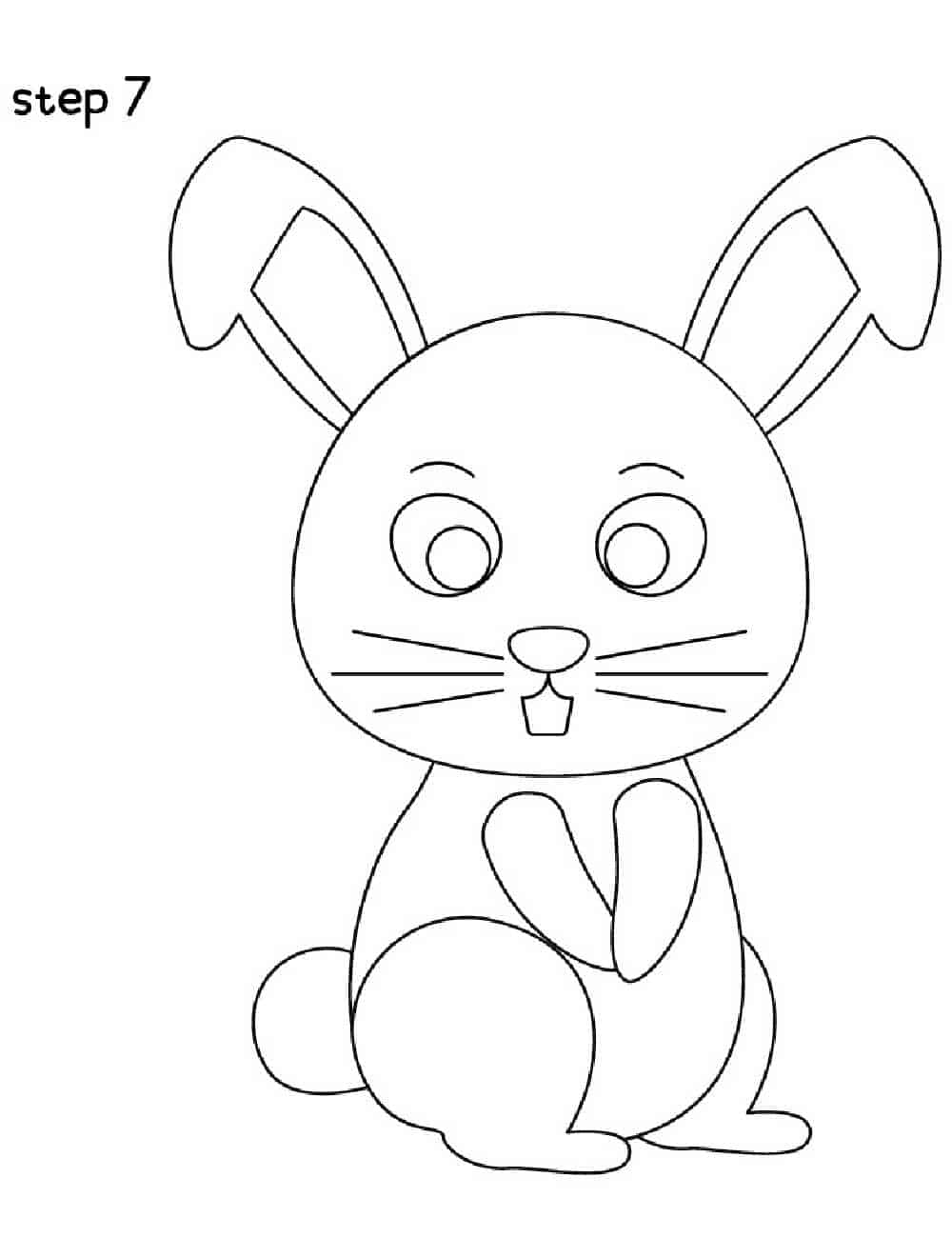 how to draw a bunny step 7